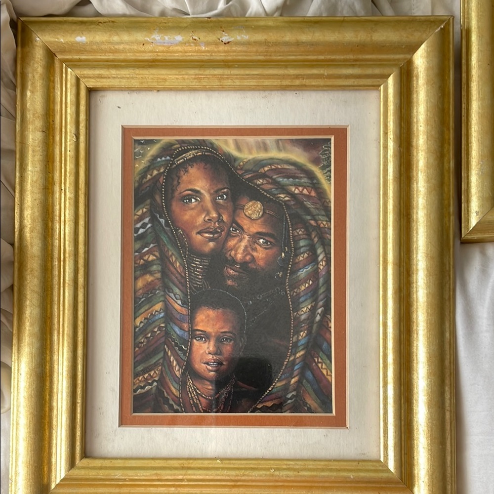 Gold Framed Art Print Indigenous themed